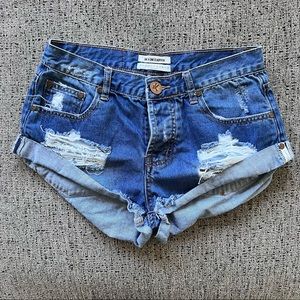 One X One Teaspoon Bandit Denim Shorts